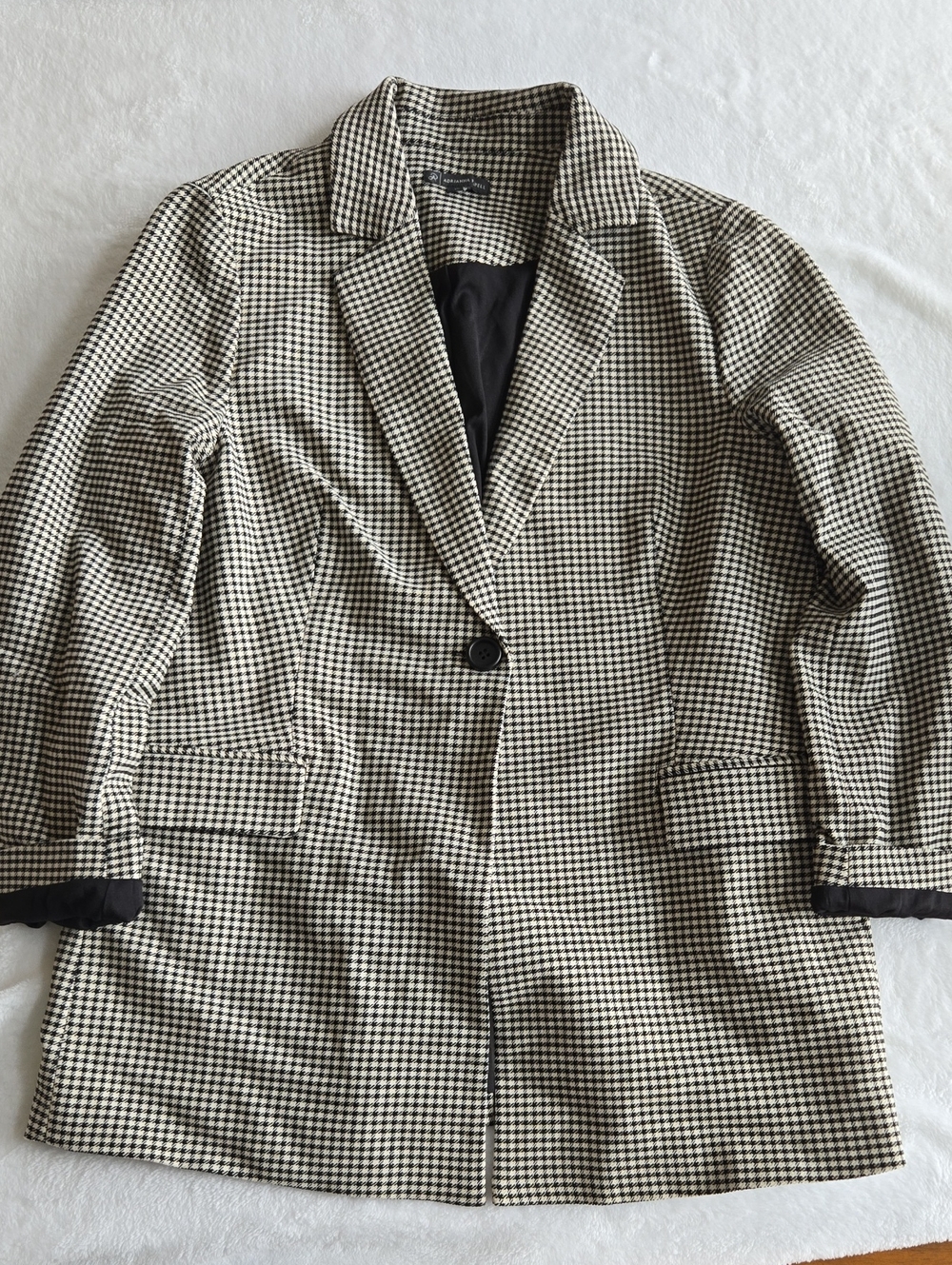 Adrianna Papell Blazer - Black & White Houndstooth Size M
